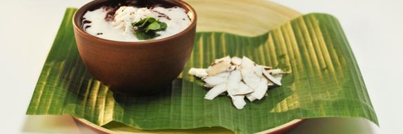 бубур инджин — балийский пудинг из черного риса