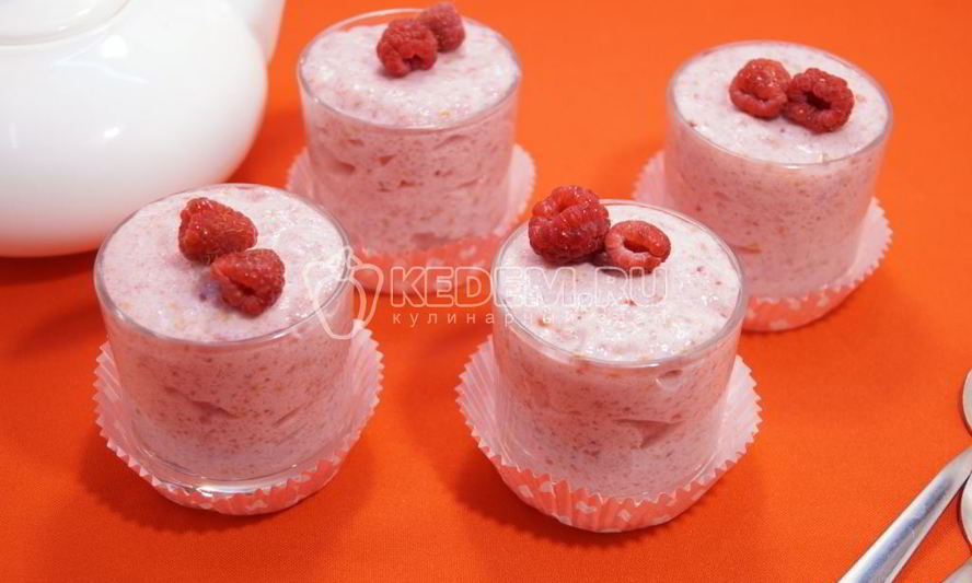 Рецепт десерта малинового