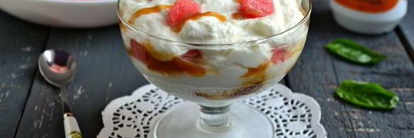 десерт творожный с арбузом