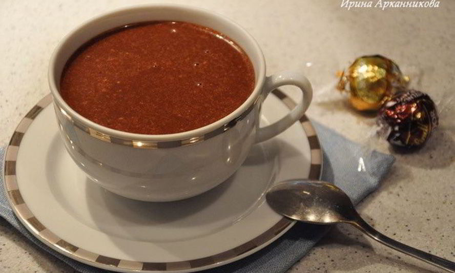 Рецепт горячего шоколада с медом и корицей