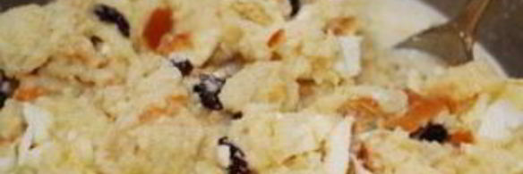 хлебный пудинг с белым шоколадом