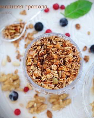 Хрустящая домашняя гранола на кокосовом масле