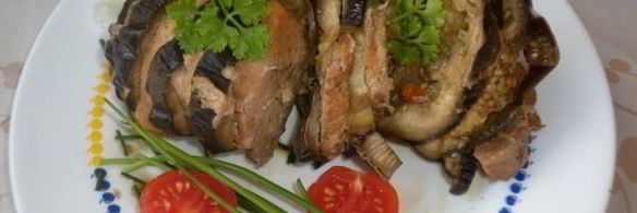 баклажановые конфетки с курицей