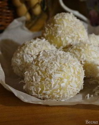 Кокосовые конфеты с коньяком