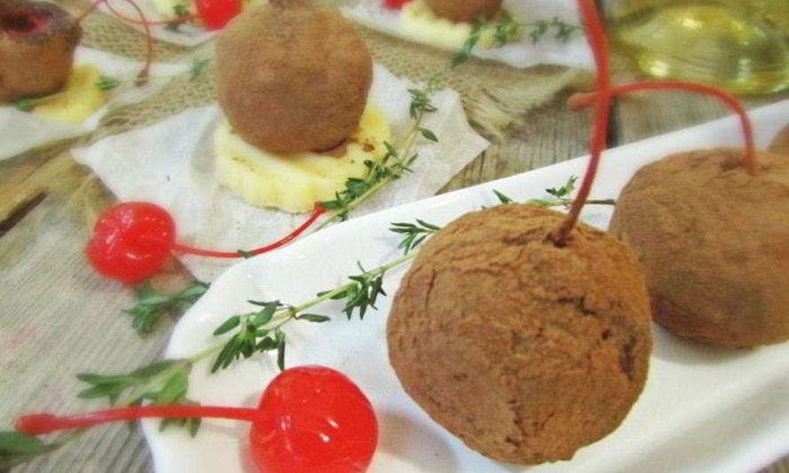 Рецепт конфет из сухофруктов с коктейльной вишней