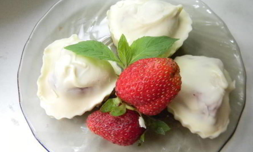 Рецепт конфет клубника в белом шоколаде