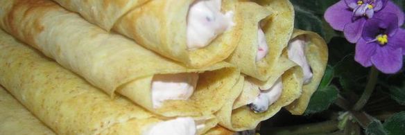 блинчики 3 злака с творожно-ягодным кремом