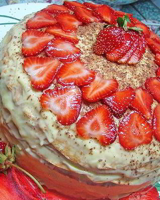 Блинный торт с нежным заварным кремом