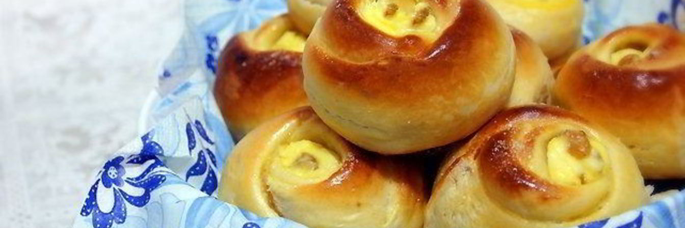 Булочки с творожным кремом