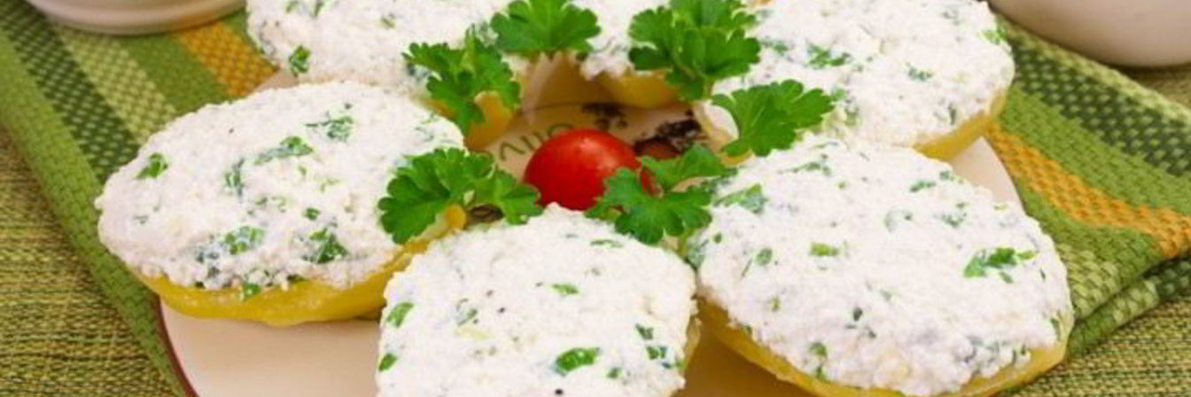 Картофель с творожным кремом