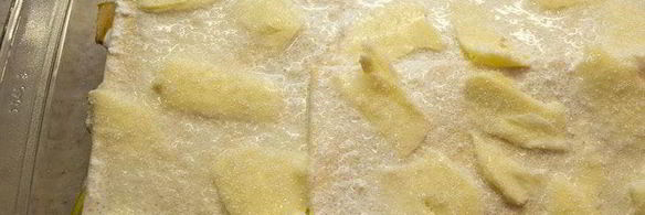 лазанья с яблоками и творожным кремом