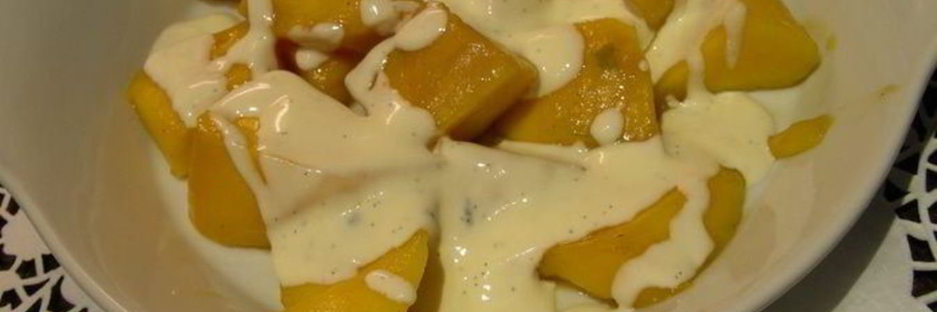Манго в ванильном креме