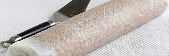 шоколадный рулет с кремом