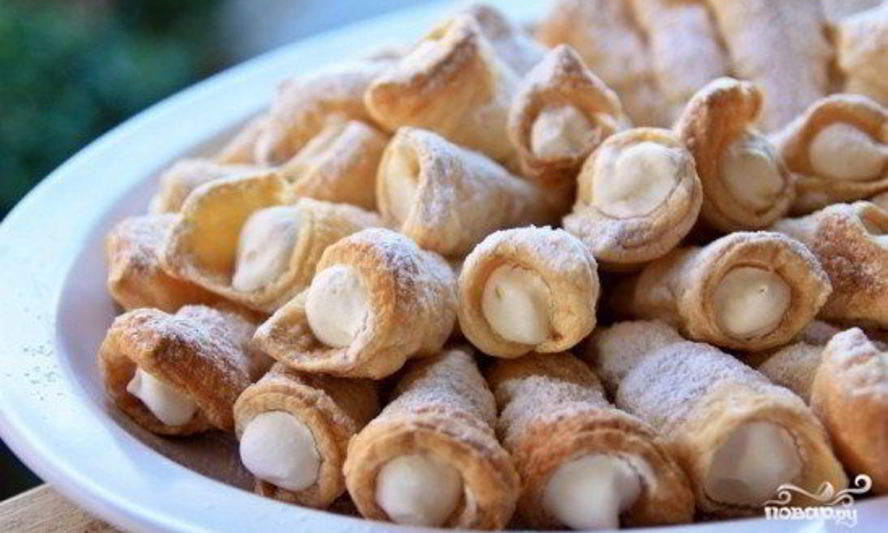 Рецепт трубочек с кремом