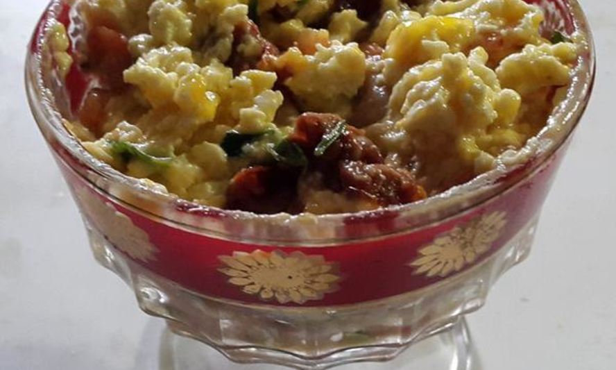 Рецепт веррина с креветками под кремом с желтым перцем