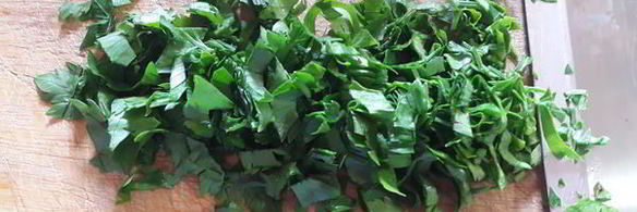 веррин с креветками под кремом с желтым перцем