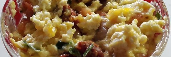 веррин с креветками под кремом с желтым перцем