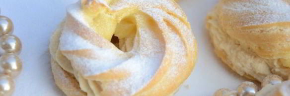 заварные колечки с творожным кремом