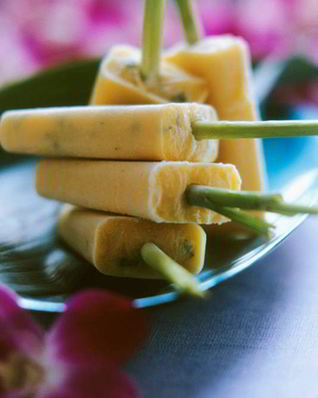 Банановое мороженое с базиликом