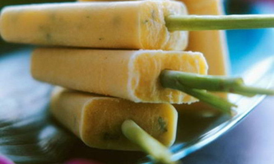 Рецепт бананового мороженого с базиликома