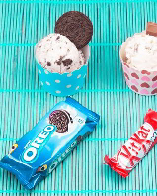 Домашнее мороженое с КитКат и Орео