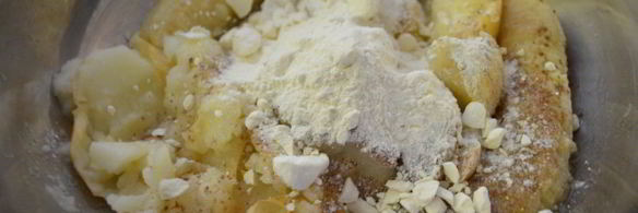 мороженое из печеных яблок и банана