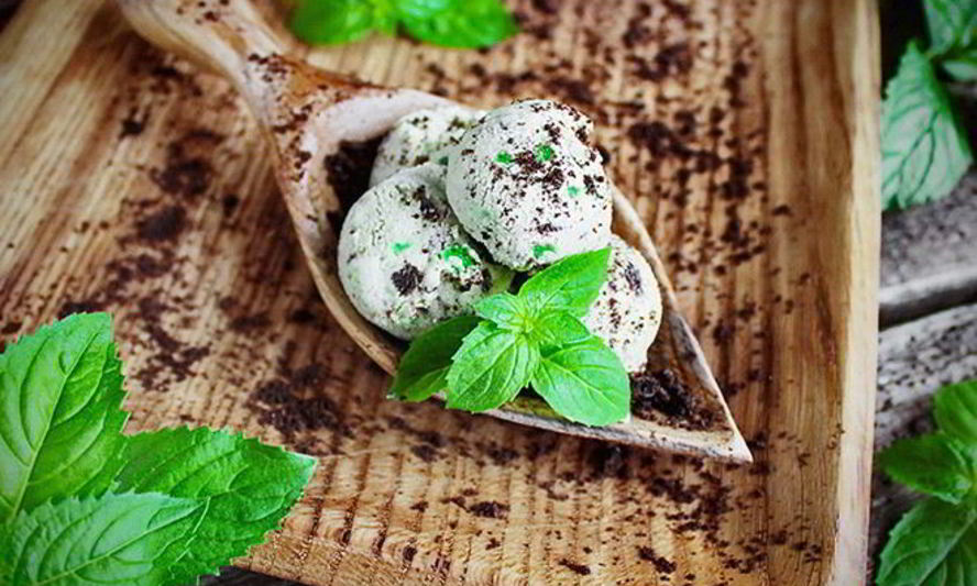 Рецепт мятного мороженого с зеленым мармеладом