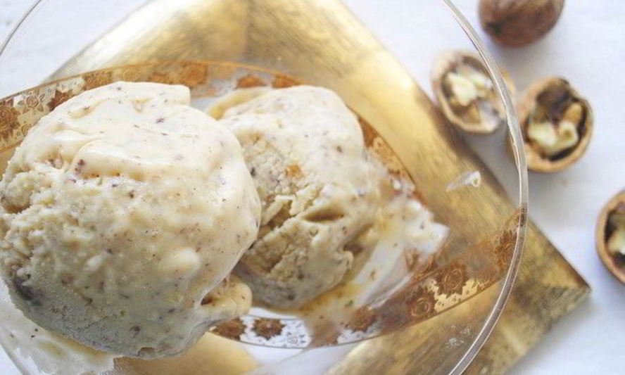 Рецепт орехового мороженого с корицей