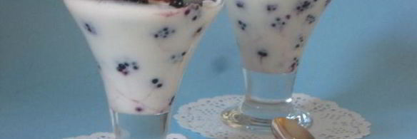 ежевика с муссом из зефира