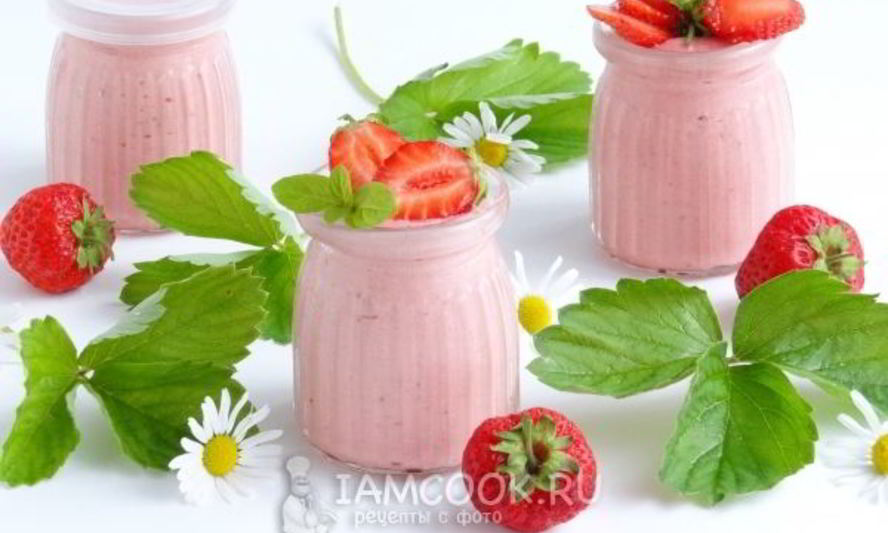 Рецепт клубнично-зефирного мусс