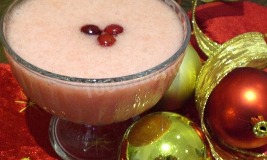 Рецепт клюквенного мусса с манкой