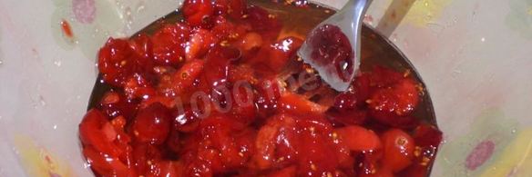 клюквенный мусс с манкой