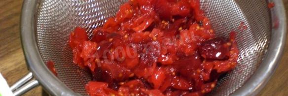 клюквенный мусс с манкой