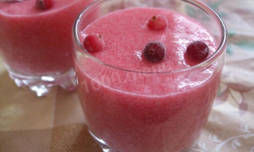 Рецепт клюквенного мусса