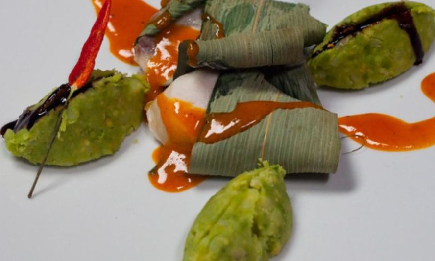 Рецепт крокодилового хвоста с облепихово-можжевеловым муссом