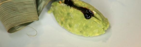 крокодиловый хвост с облепихово-можжевеловым муссом