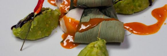 крокодиловый хвост с облепихово-можжевеловым муссом