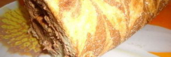 миндальный рулет с шоколадным муссом