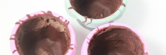 мусс из клементинов в шоколадном стаканчике