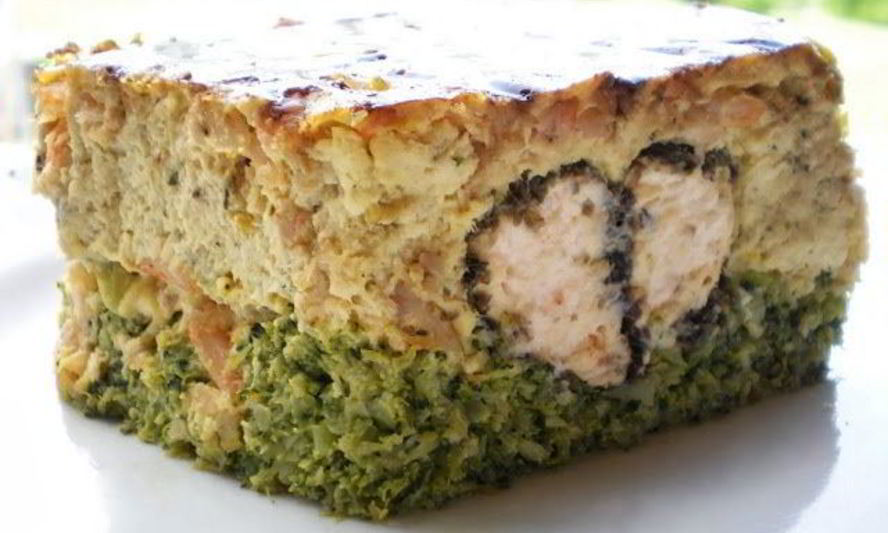 Рецепт рыбного террина с креветочным муссом на подушечке из брокколи