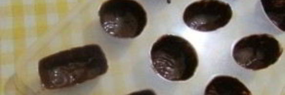 шоколадные конфеты с персиковым муссом