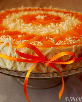 Торт-мусс с персиками