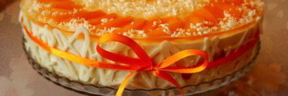 торт-мусс с персиками