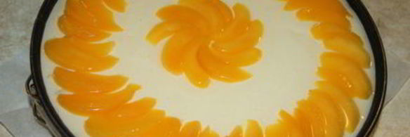 торт-мусс с персиками