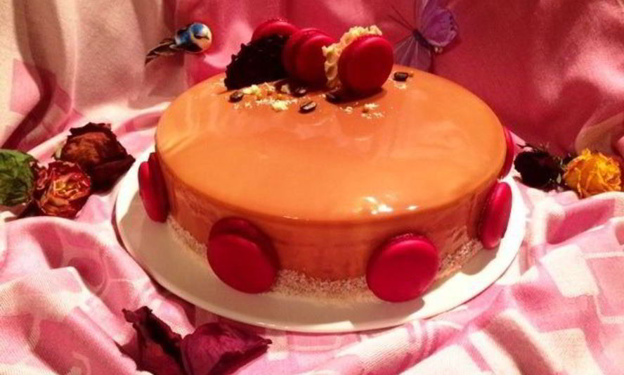 Рецепт торта-мусса тирамису с зеркальной глазурью