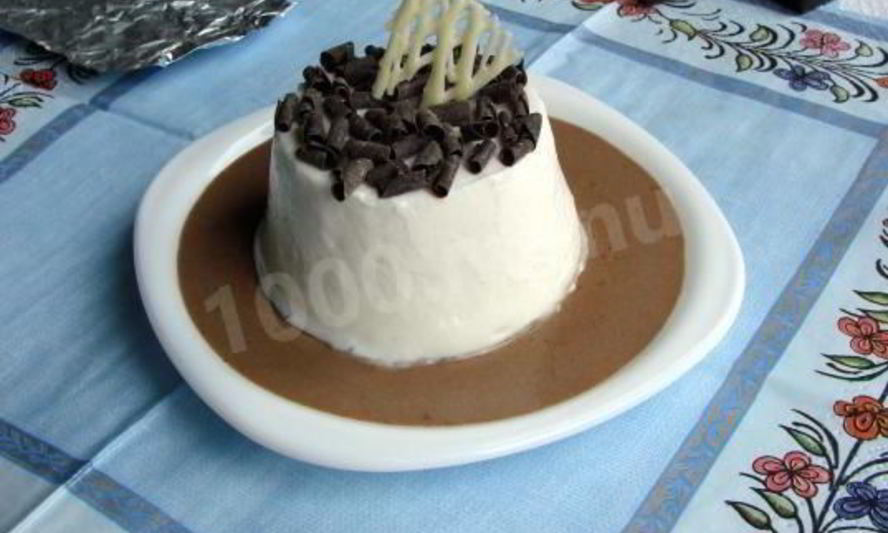 Рецепт творожного мусса из творога с шоколадным желе