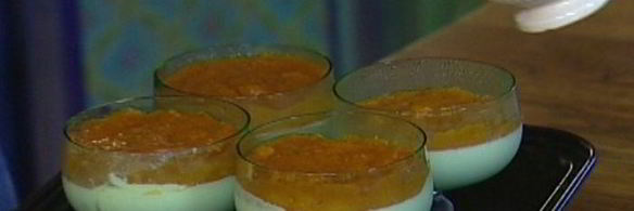 панна котта с абрикосовым муссом