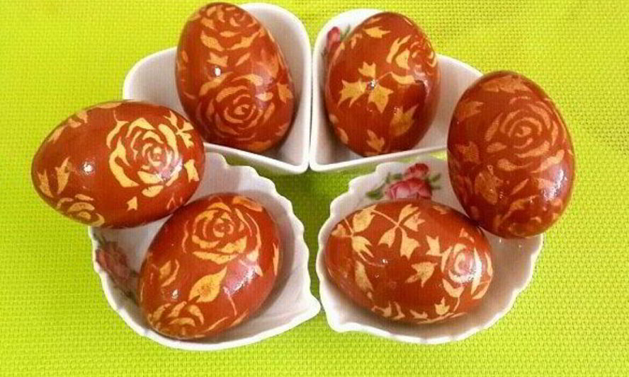 Рецепт красивых пасхальных яиц с рисунком