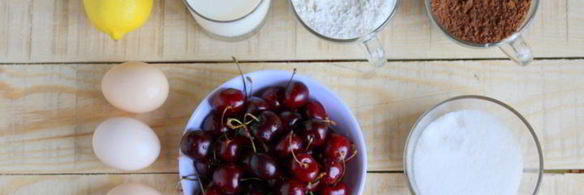 шоколадный клафути с черешней