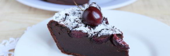 шоколадный клафути с черешней